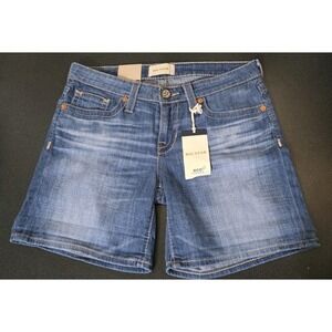 NEW Big Star Blue Remy Cuff Low Rise Shorts Women 28 Med Wash